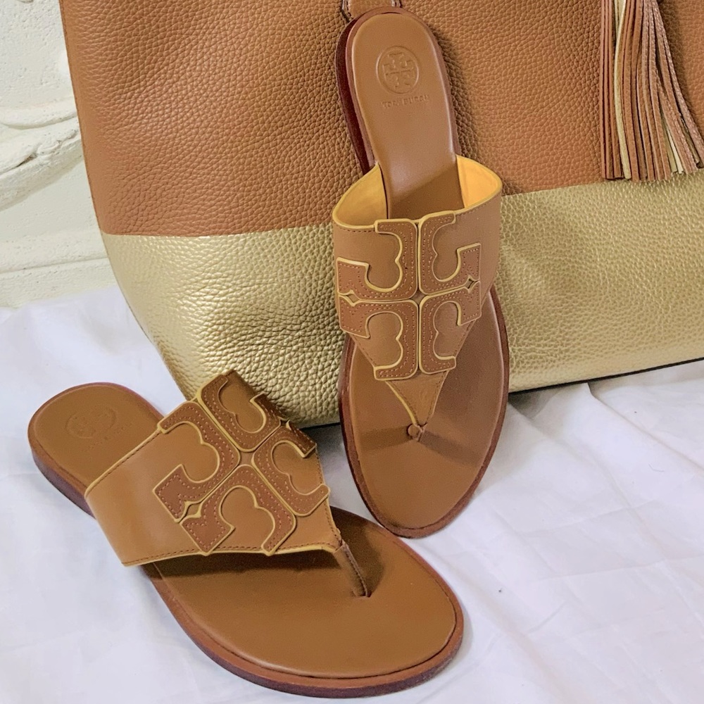 Tory Burch
Royal Tan Jamie Full Logo Thong Sandals